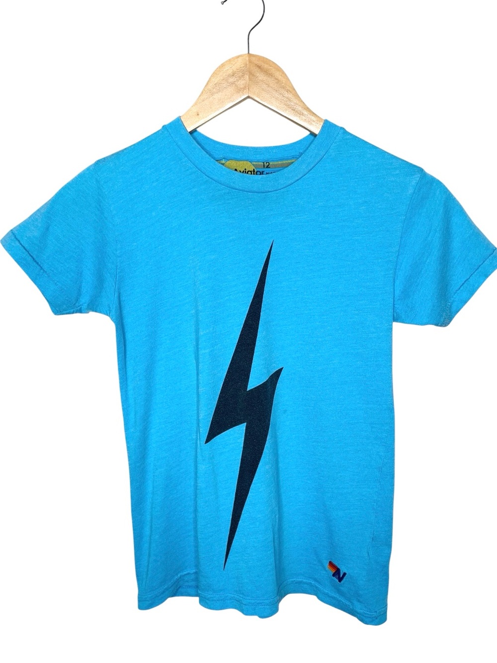 Aviator Nation Kids Classic BOLT Tee Neon Blue